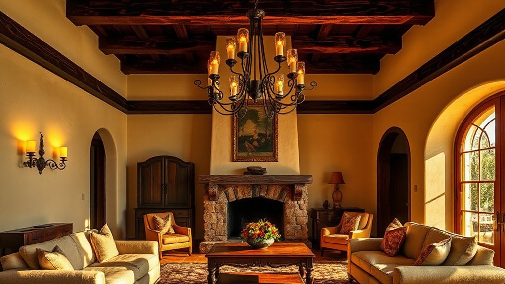 rustic wrought iron accents