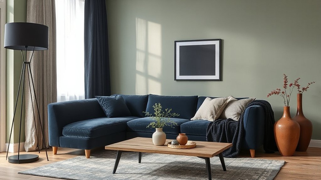 sage green high contrast accents