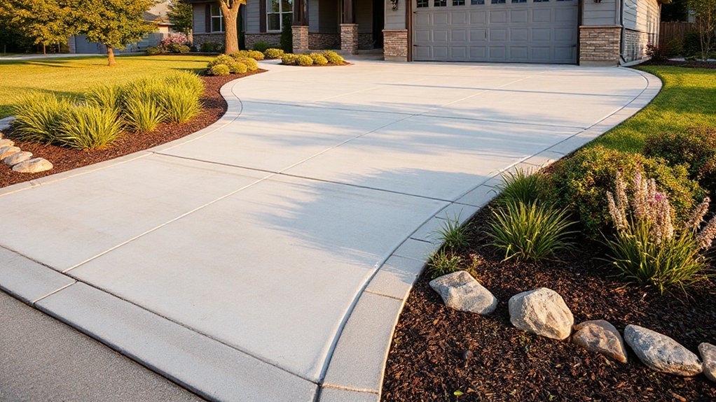 seamless driveway landscaping transition