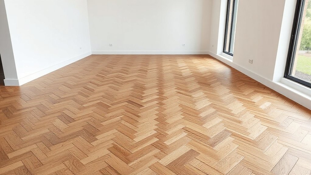 seamless modern herringbone flooring