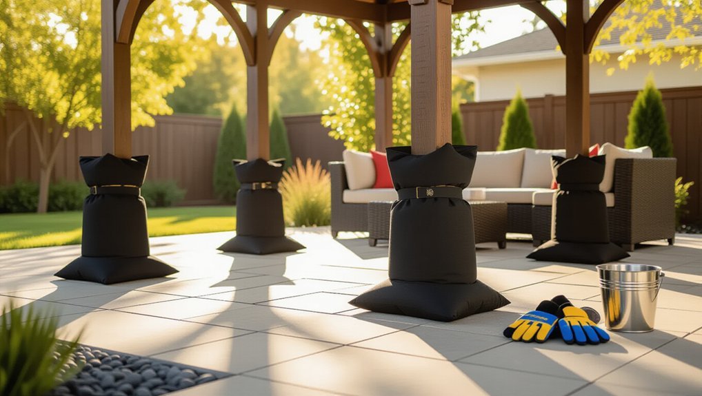 secure gazebo without drilling