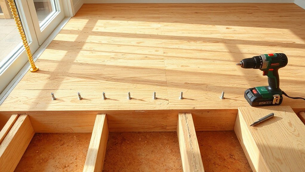 secure subfloor to joists