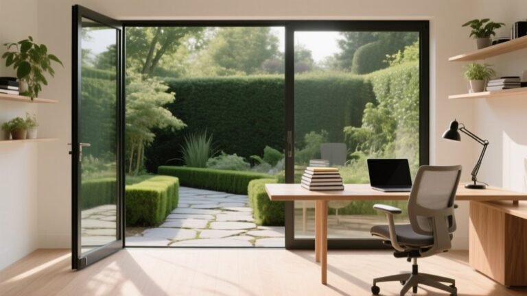 serene functional outdoor workspace