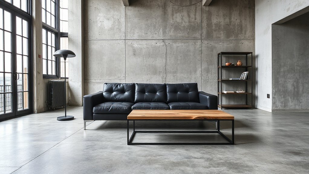 sleek minimalist industrial furniture