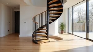 suitable flooring for spiral stairs