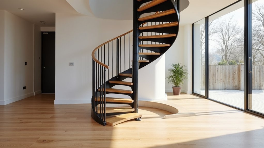 suitable flooring for spiral stairs