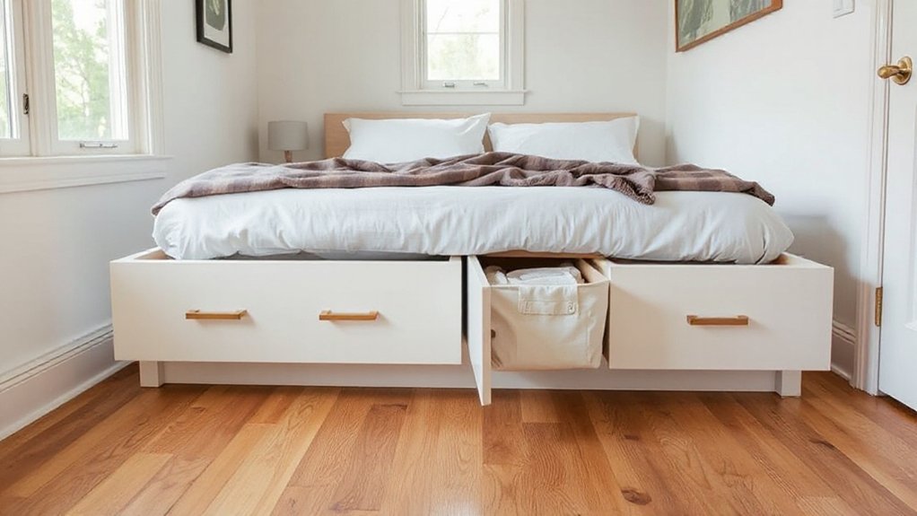 under bed built in storage diy