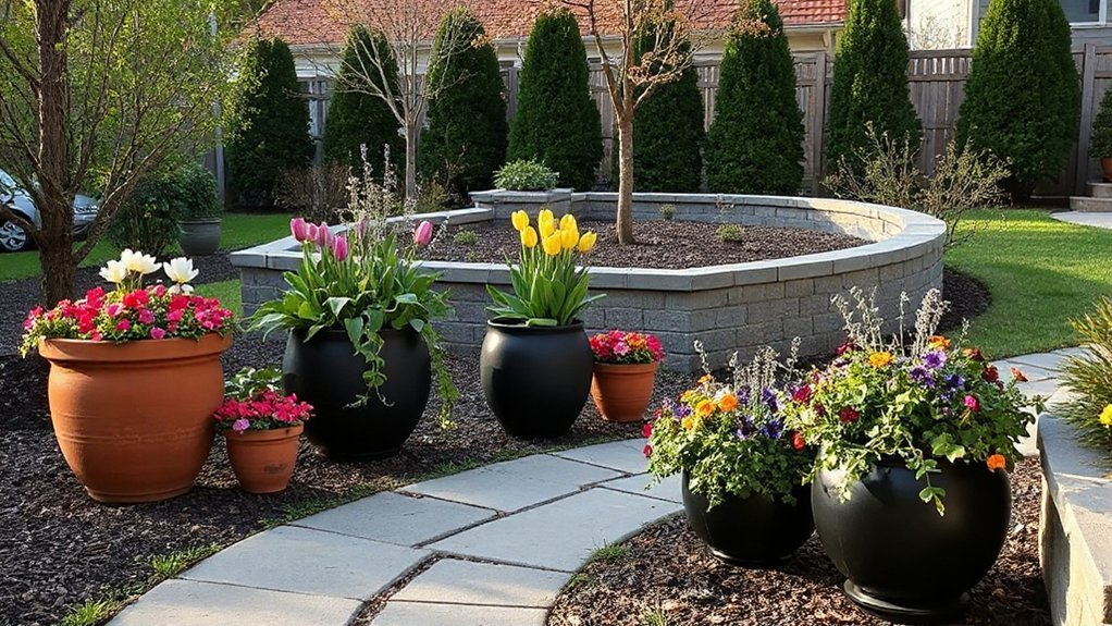 use containers for seasonal color