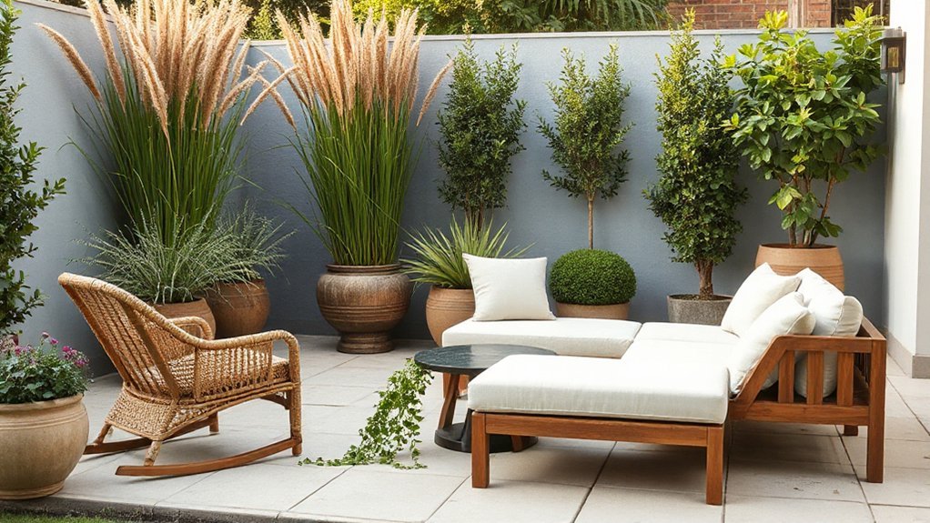 use narrow planters strategically