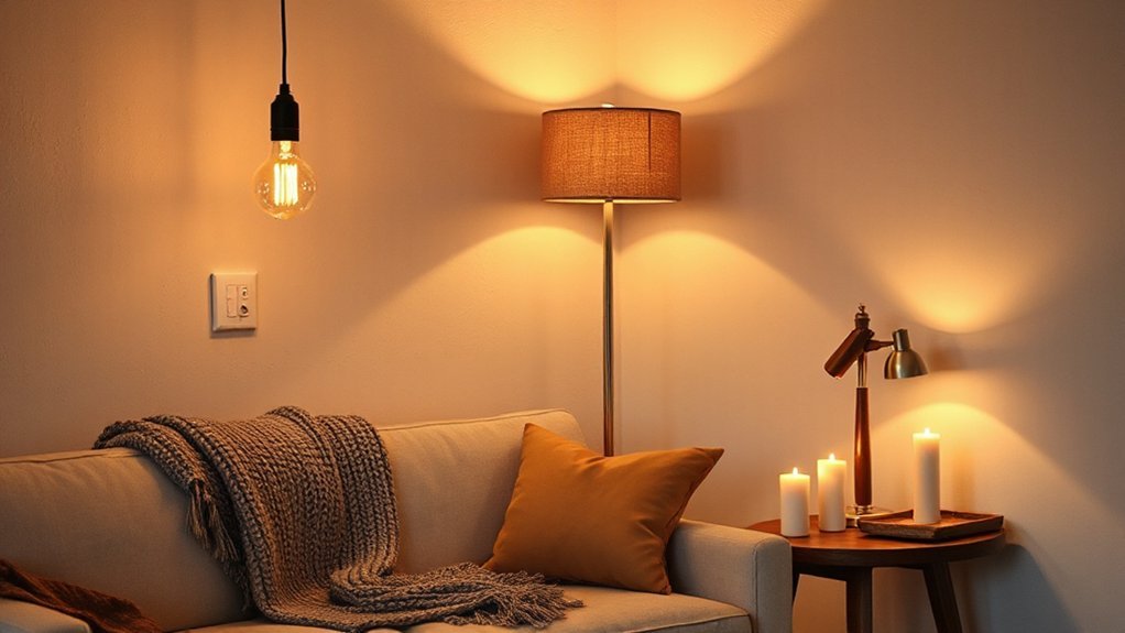 warm dimmable layered lighting