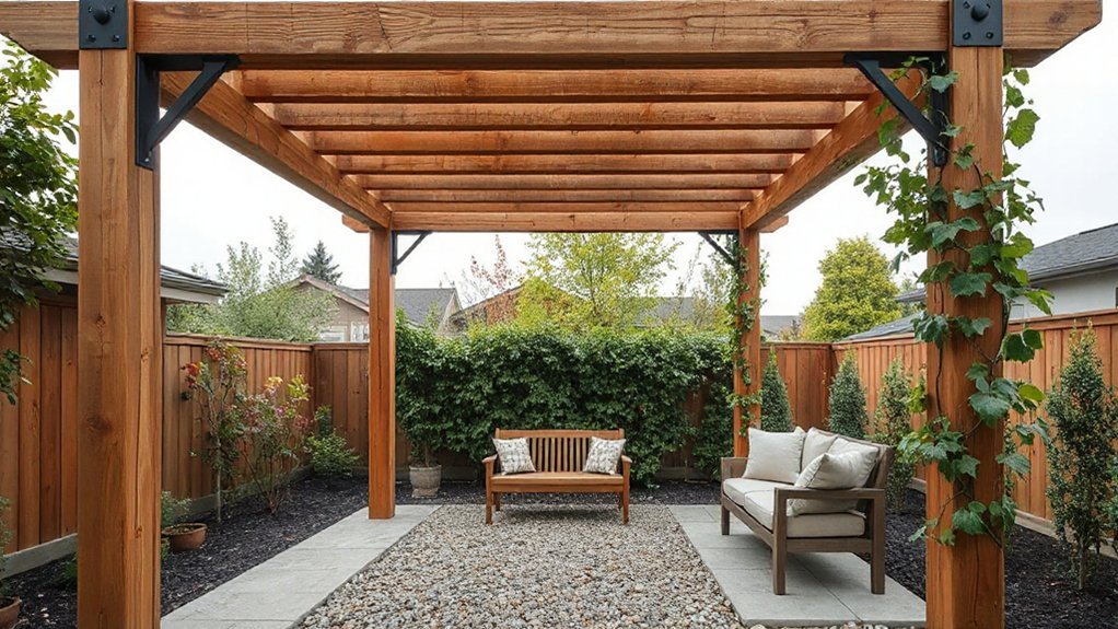 weather resistant pergola materials selection